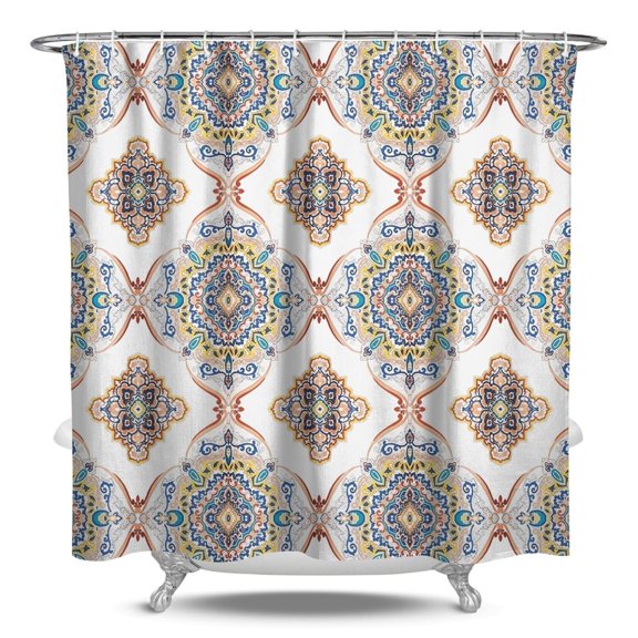 84" x 72" Boho Chic Rustic Home Shower Curtain Waterproof Machine Washable with 12 Hooks