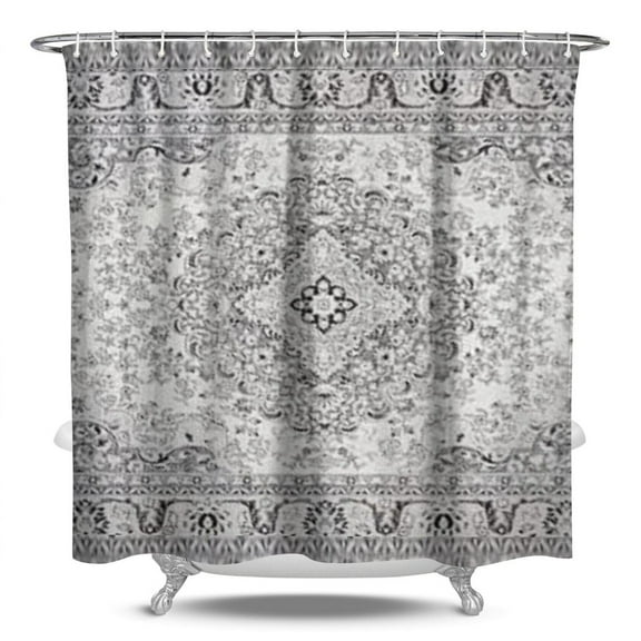 84" x 72" Boho Chic Rustic Home Shower Curtain Waterproof Machine Washable with 12 Hooks