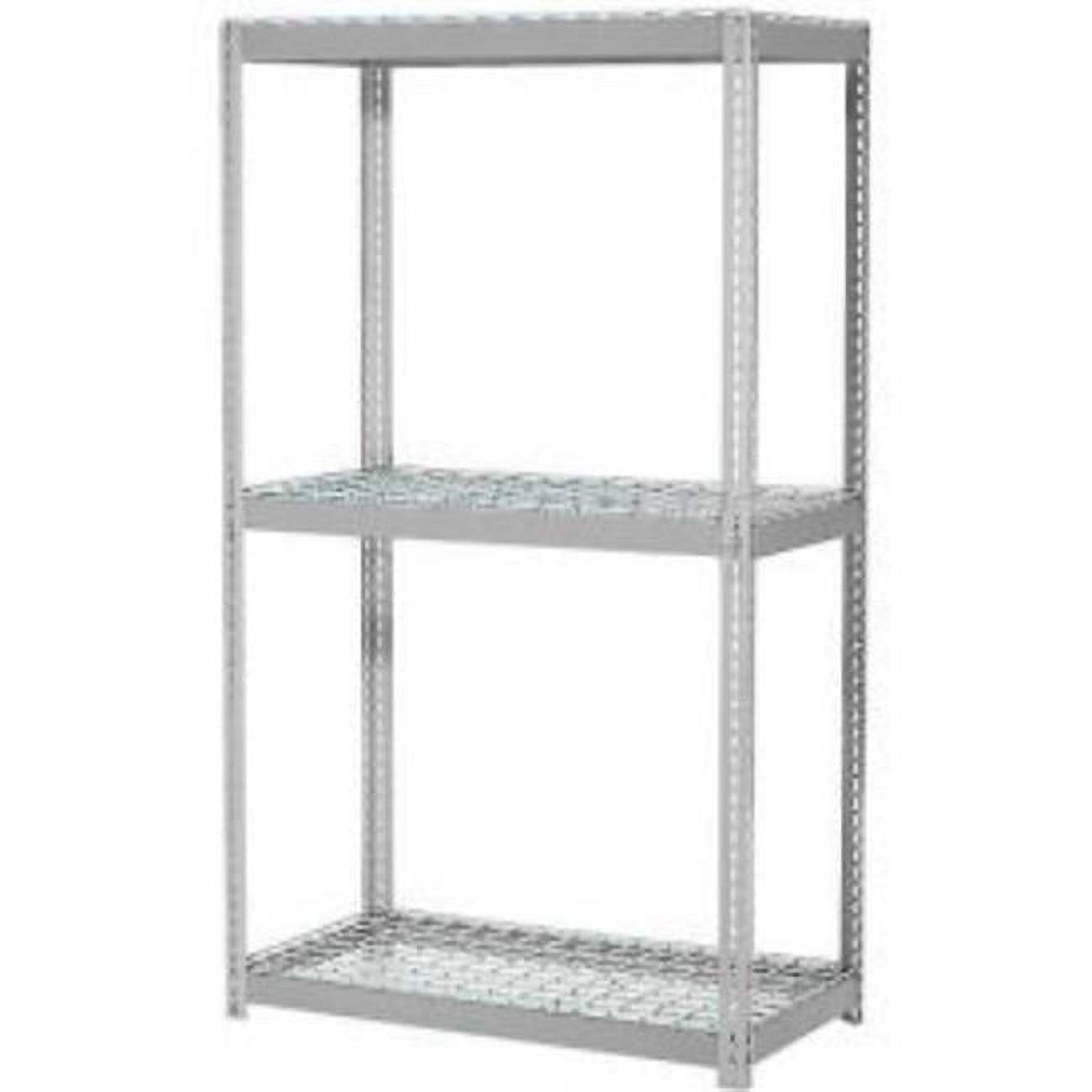 84 x 96 x 24 in. Expandable 3 Level Starter Rack with Wire Deck, Gray ...