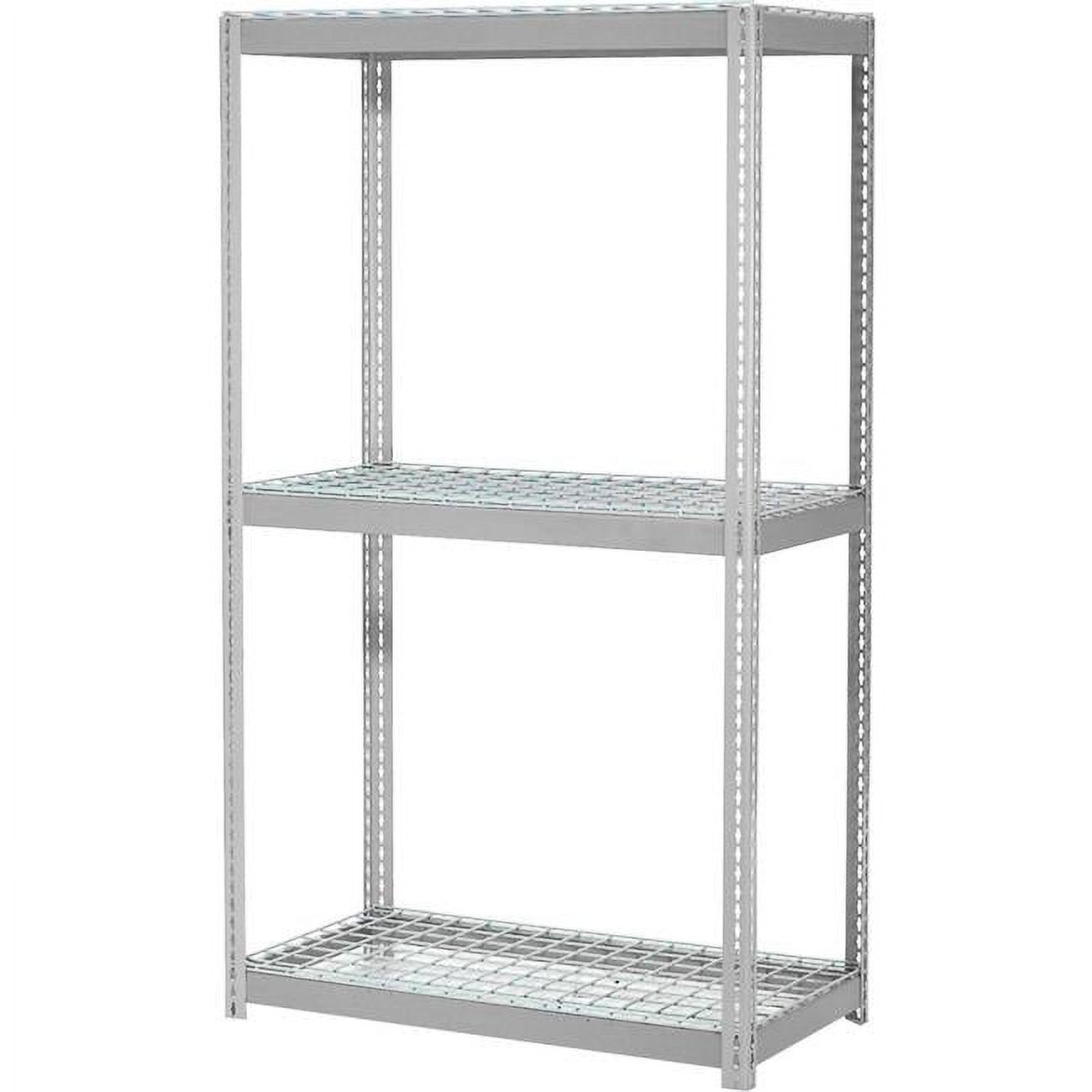 84 x 96 x 48 in. Expandable 3 Level Starter Rack with Wire Deck, Gray ...