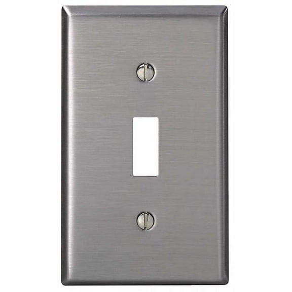 84001-A40  1-Gang Toggle Switch Wallplate  Standard Size  protective Treated Stainless Steel
