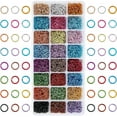 thumbnail image 1 of 8400pcs Aluminum Open Jump Rings 6mm Chainmail Rings Open Jump Rings 24 Color Jewelry Findings for Choker Necklaces Bracelet Earring Chain Maille Jewelry Making, 1 of 9