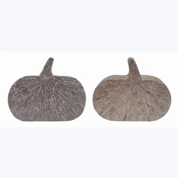84066 - Young's Inc Capiz Pumpkin Decor, 2 Assortment