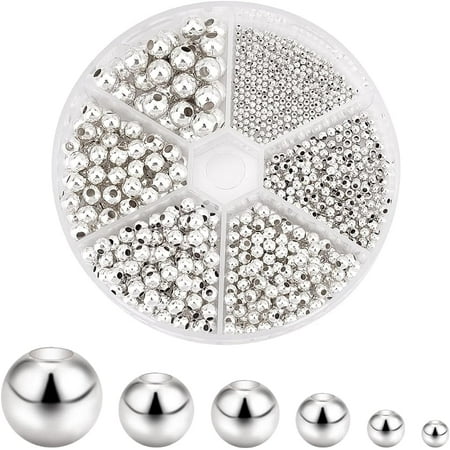 840Pcs Iron Spacer Beads Cadmium Free & Lead Free Round Mixed Color 2~8mm Hole: 1~3mm