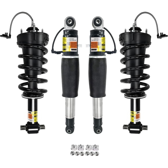 Luft Meister Front Struts and Rear Air Shock Assembly Fits Cadillac Escalade ESV, Chevy Tahoe LTZ Suburban, GMC Yukon XL 2015-2020 4 Pack