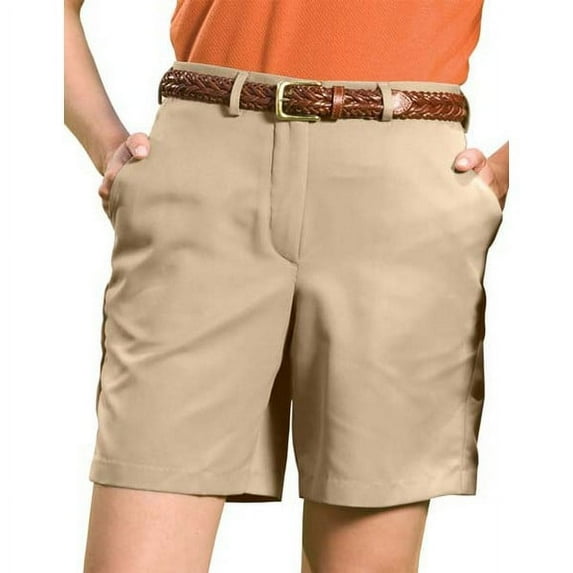 8422 Women's Microfiber Flat Front Short