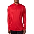 thumbnail image 1 of 8424 UltraClub Men's Cool Dry Sport Performance Interlock 1/4 Zip Pullover Red S, 1 of 6