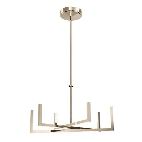 84313PN Elan Lighting Priam - 6 LED Chandelier In Minimalist Style- Inches Tall and 7.95 Inches Wide-Polished Nickel Finish