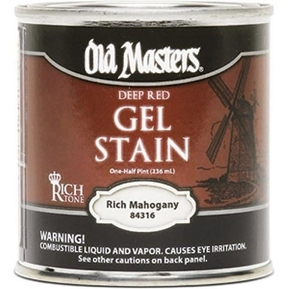 84316 0.5 Pint. Deep Red Rich Mahogany Gel Stain