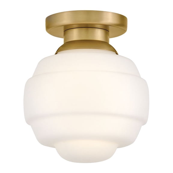 84321LCB Lark Penny - 5W 1 LED Extra Small Flush Mount-10.5 Inch Tall and 9 Inch Wide-Lacquered Brass Finish