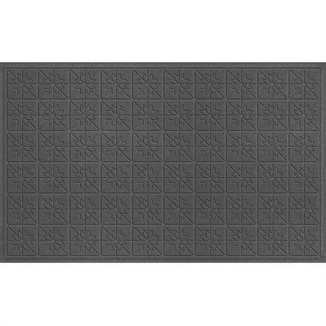 843540035 Water Guard Star Quilt Mat in Charcoal - 3 ft. x 5 ft.