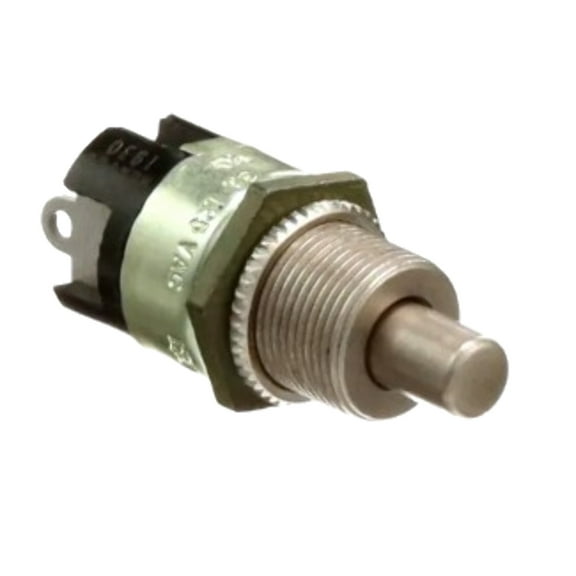 8440K2 Pushbutton Switch,SPST-NO,.296 Metal Button,5A,12VDC,Solder Terminals