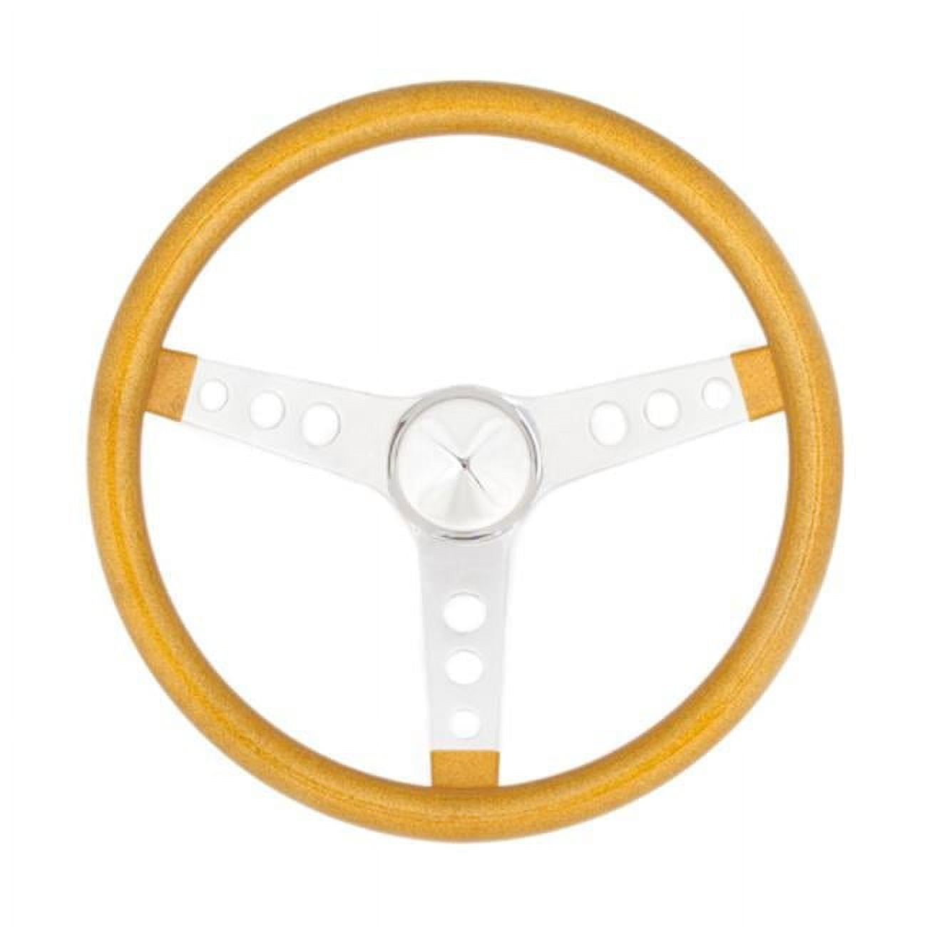 Grant Metal Flake Steering Wheel, Gold/Chrome 15 Grant Metal Flake Steering Wheel, Gold/Chrome 15