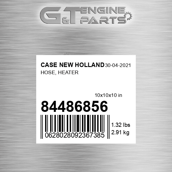 84486856 HOSE, HEATER fits CASE NEW HOLLAND (New OEM)
