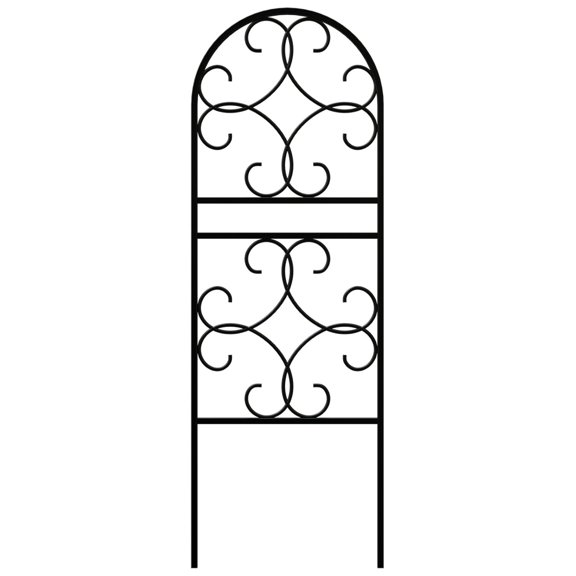 84490 Scroll Pot Trellis, 36", Black