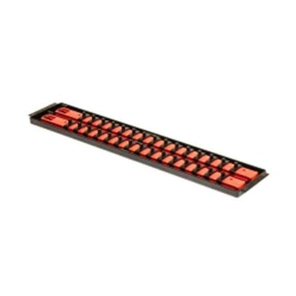 8452 0.25 in. Drive Socket Boss, 2 Rail Socket Tray - Red