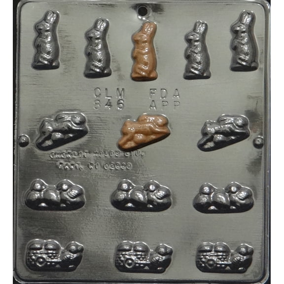 846 Bunny & Chick Assortment Chocolate Candy Mold