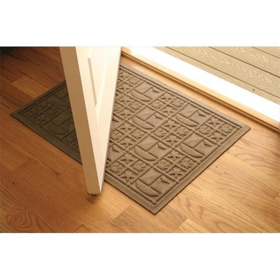 846510023 Water Guard Nautical Mat in Medium Brown - 2 ft. x 3 ft.