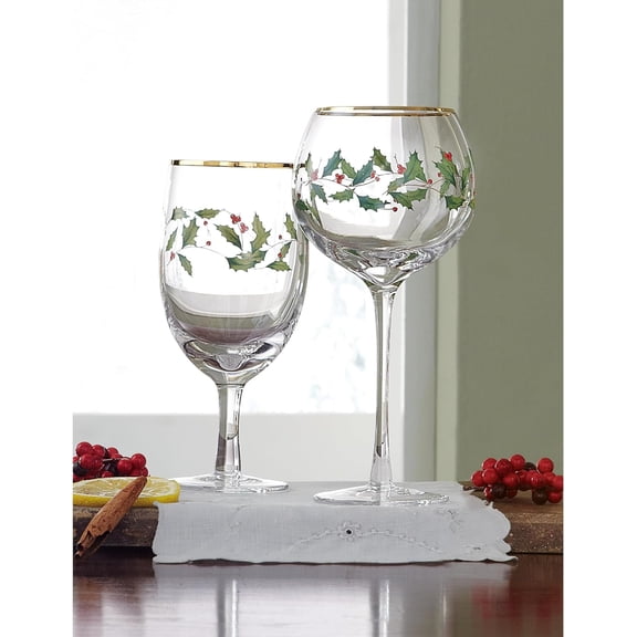 849606 Holiday 4-Piece Iced Beverage Glass Set, Christmas Dinnerware, Hosting
