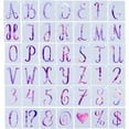thumbnail image 1 of 84PCS Letter Stencils 2 Inch Reusable Plastic Alphabet Numbers Symbols Templates Interlocking Letters Stencil for Painting on Wood Wall Fabric Rock Chalkboard Signage and DIY Art Projects, 1 of 7