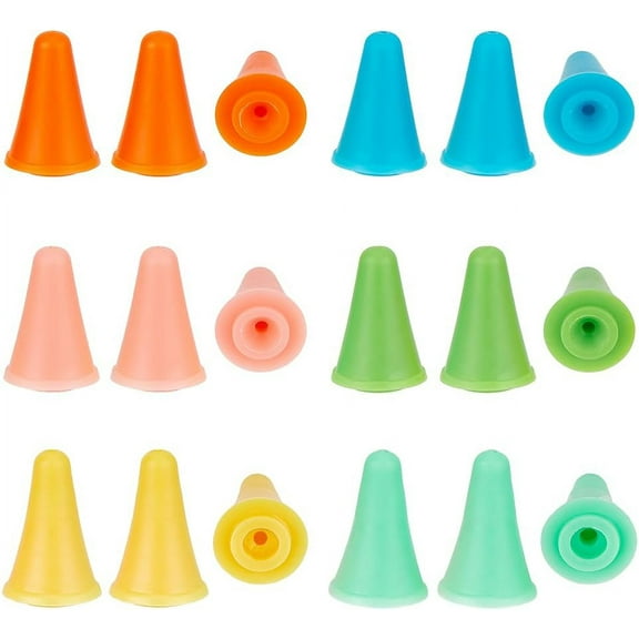 84Pcs Colorful Knitting Needles Point Protectors 6 Colors Rubber Knit Needle Tip Covers Knitting Needle Stopper for Knitting Craft Sewing Quilting