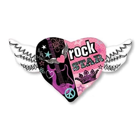 84cm Rocket Girl Winged Heart Balloon