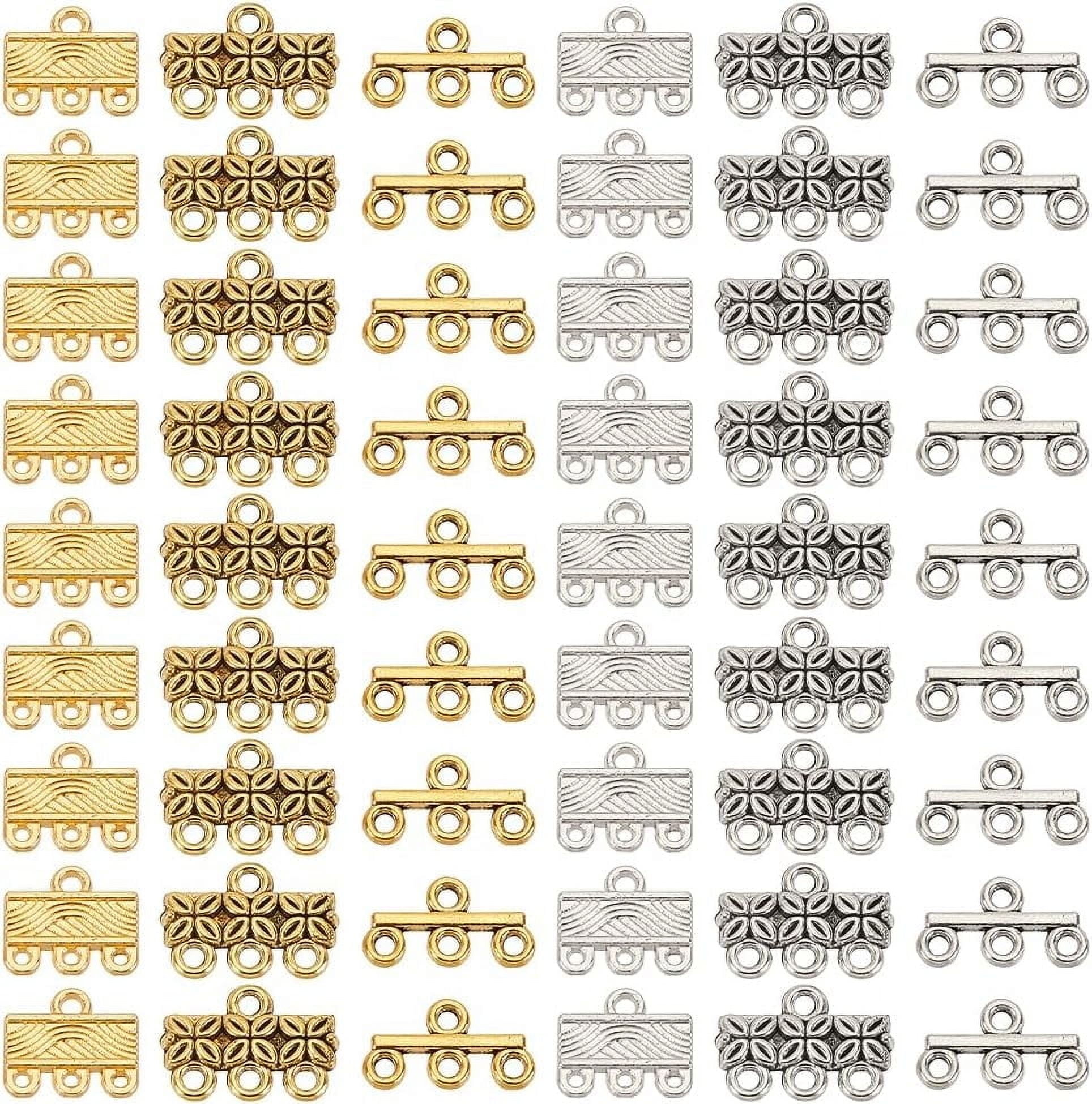 84pcs 3 Style Layer Clasp Gold Silver Necklace Connector Chandelier ...