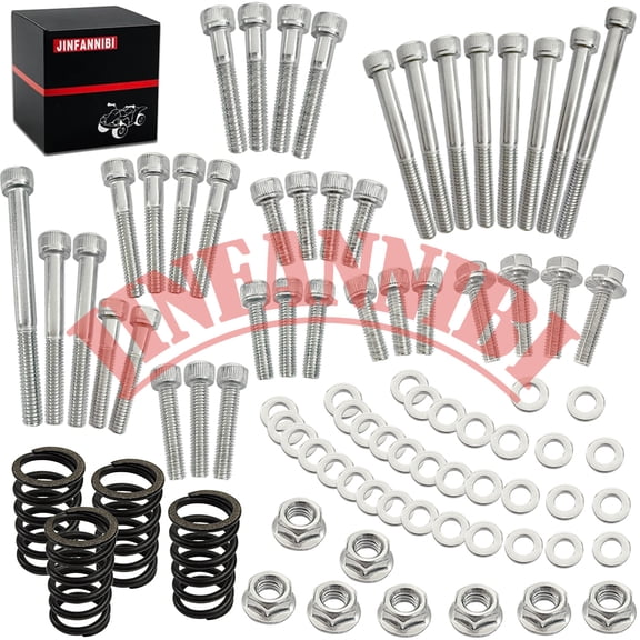 84pcs Complete Engine Bolt Kit & Clutch Springs for Honda CR80R CR80RB 1985-2002 CR85R CR85RB 2003-2007 Mini Dirt Bike, - Screw Set for Crankcase, Exhaust, Cylinder Head