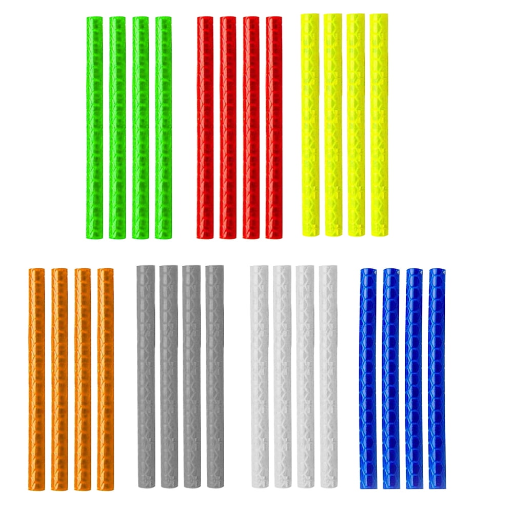 Wholesale 24pcs Reflective Mount Clip Tube Warning Strip Bicycle Bike