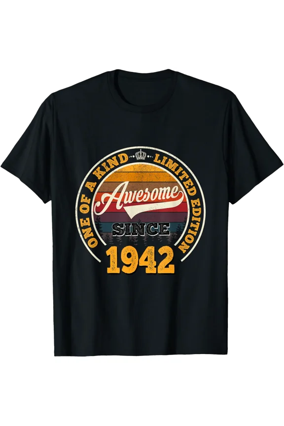 84th Birthday Gift Awesome Since 1942 84 Years Old T-Shirt