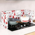 thumbnail image 1 of 84x33cm Foldable Aluminum Foil Oil Splash Guard Splatter Screen for Stove Top, Non-Stick Kitchen Grease Guard with 3 Panels for Gas and Electric Stoves, White or Black, 1 of 9