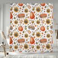 thumbnail image 1 of 84x72 Inch Fall Thanksgiving Farm Shower Curtain Pumpkin Watercolor Floral Farmhouse Bath Curtain Autumn Harvest Long Fabric Shower Curtains for Kids Bathroom Decor Waterproof with Hooks, 1 of 6