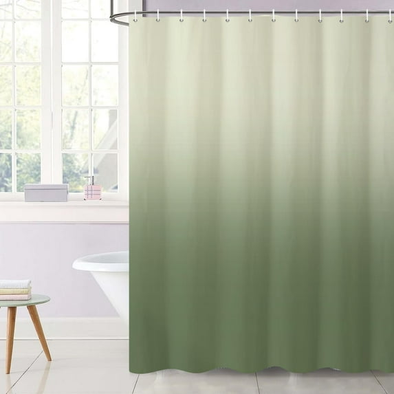 84x72 Inch Solid Color Ombre Waffle Shower Curtain Lime Green Texture Gradient Bathtub Curtain Modern Fashion Farmhouse Bath Curtain for Women Bathroom Decor Waterproof with Hooks