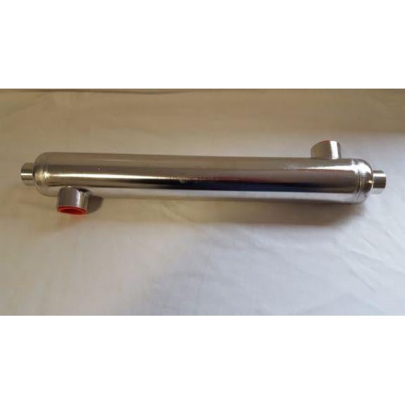 85,000 BTU Titanium Tube & Shell Heat Exchanger for Saltwater Pools/Spas os