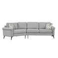 thumbnail image 1 of Ndrfhaj Sectional Sofa, Modular Sofa, L-Shaped Sofa with Movable Ottoman and Two USB Ports, Grey, 1 of 8