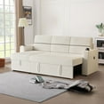 85" Corduroy Sofa Bed with Storage Chaise, L Shaped 3 Seat Sectional