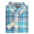 thumbnail image 1 of $85 Daniel Cremieux Men's S/S Plaid Shirt Lyocell/Linen Multicolor Blue [XXL], 1 of 2