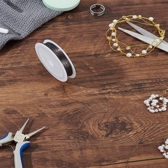 85 Feet 26 Gauge 0.4mm Round Copper Wire Copper Beading Wire Bendable Flexible Craft Wiring for Wrapping DIY Crafting Beading Jewelry Making