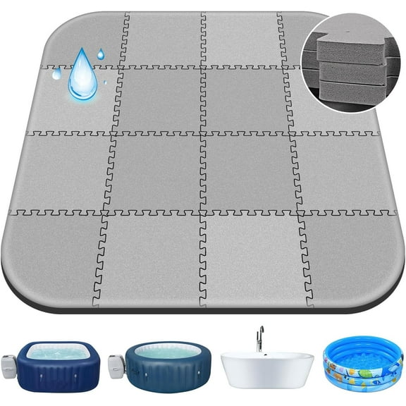 85 * Inch Hot Tub Mat,Inflatable AccessoriesExtra Thick Large Eva Foam Pad Padding Foundation for Outdoor Indoor,Portable Spa Pool Accessories Ground Base Flooring Mat Protector