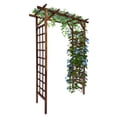 thumbnail image 1 of 85 Inch Wooden Garden Arbor, Solid Fir Wood Trellis for Climbing Plants, Easy Assembly Outdoor Arch for Wedding & Backyard, 1 of 9