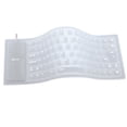 thumbnail image 1 of 85-Key Flexible Silicone Keyboard, Waterproof and Dustproof Foldable USB Wired Keyboard for PC, Laptop, and Travel Use A#007 White, 1 of 9
