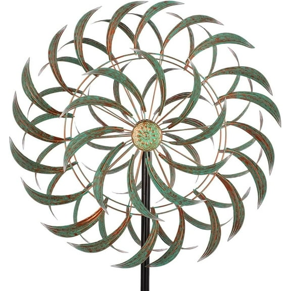 85 Large Metal Wind Spinners Outdoor Wind Sculpture Yard Art Kinetic Wind Spinners for Yard and Garden Patio Lawn Decor (20 * 85 inches)