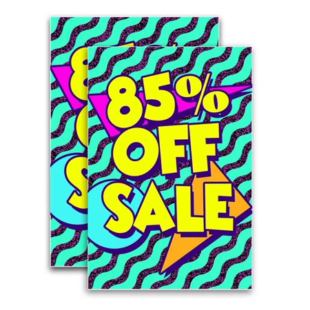 85 Percent Off Sale (24" X 36") Vinyl Decal Only (Pack of 2) |Sign|Sticker|Poster