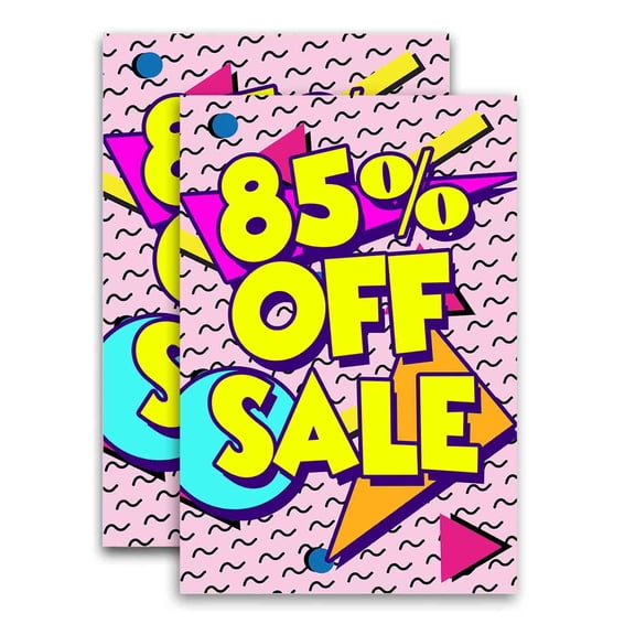 85 Percent Off sale (24" X 36") Vinyl Decal Only (Pack of 2) |Sign|Sticker|Poster