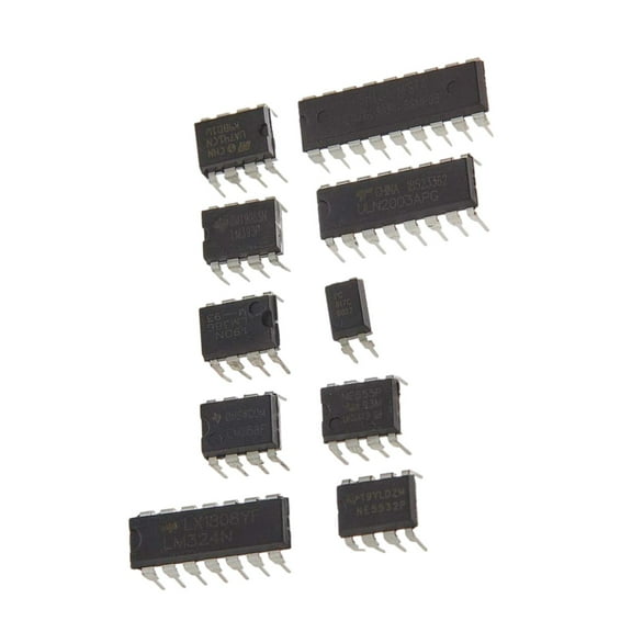 85 Pieces IC Chips ULN2803 LM358 ULN2003 Ne555 PC817 LM393 LM386 Integrated Circuit Chips Assortment for Circuit Assembly Daily Assembly