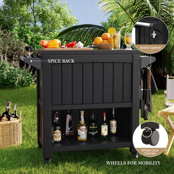 85-Qt Rolling Outdoor Cooler Cart – Portable Ice Chest with Wheels & Handles for Ultimate Backyard, Pool & Party Fun