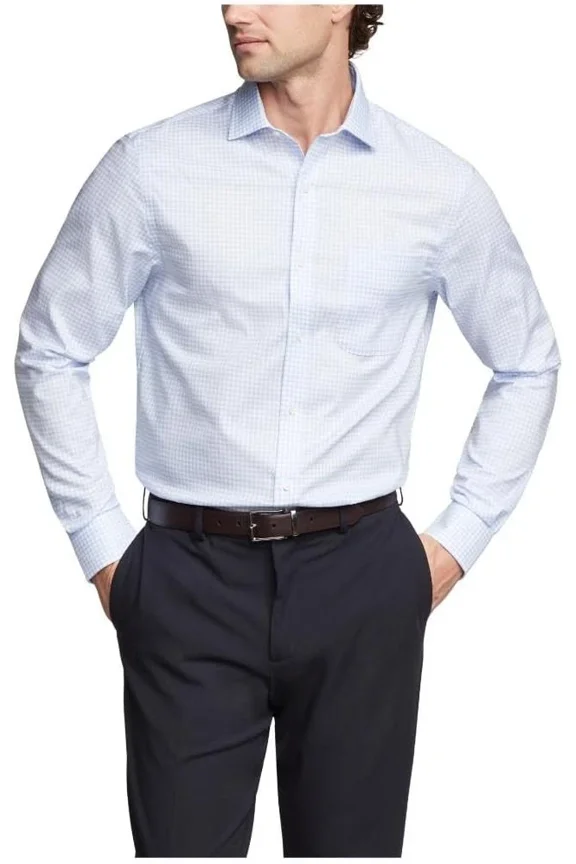$85 Tommy Hilfiger Men's Dress Shirt Regular Fit Oxford Blue M 15.5 in 34/35