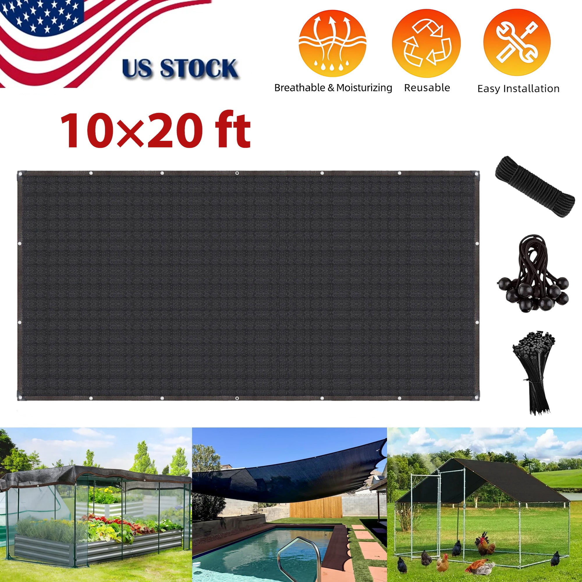 85% UV Block Sun Shade Cloth – PE Mesh Fabric, Breathable, Cooling, Water-Permeable, for Garden, Patio, Roof, Carport – 3x3m / 3x6m