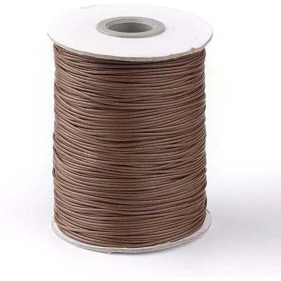 85 Yards 1mm Korean Waxed Polyester Cord Beading String Threads Knotting Braiding Round Cord Ropes Crafting Cord Wire for DIY Bracelet Macrame Necklace Jewelry Making(Earthy Yellow)