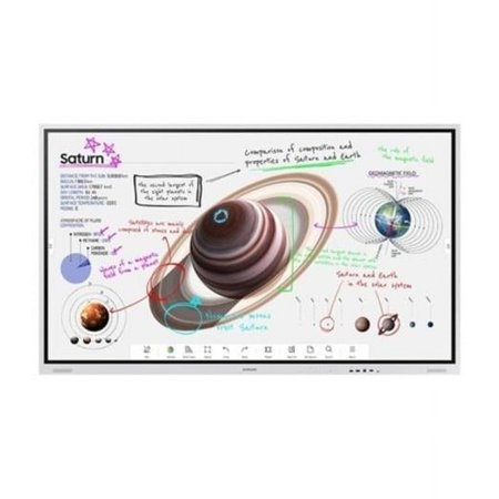 85 in. All-in-One Digital Flipchart Collaborative Display, Gray & White